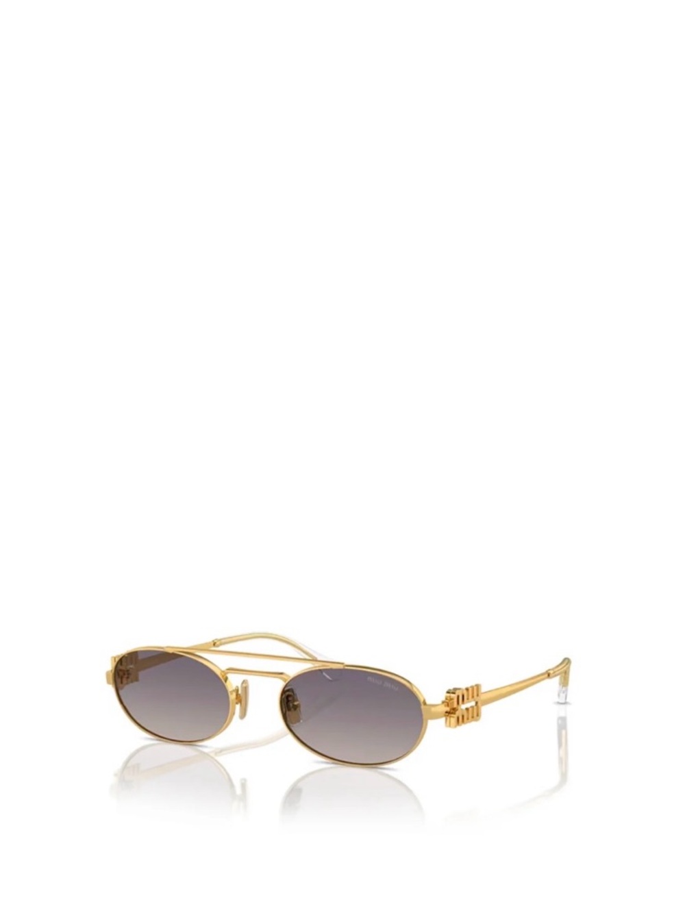Miu Miu Gold Oval Sunglasses